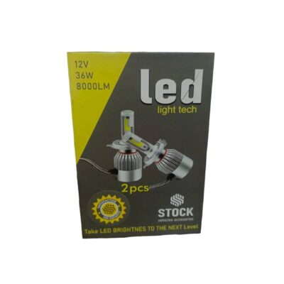 BOMBILLO H4 ALUMINIUM BLANCO 36W 12V 8.000LM STOCK