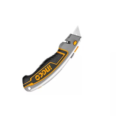 EXACTO RETRÁCTIL METÁLICO CURVO (19 MM+6 HOJAS) INGCO