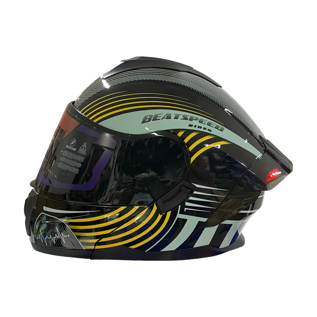 CASCO BOSTON BEATSPEEDS MODULAR (NEGRO BRILLANTE) LUZ LED (M) EDGE HELMET