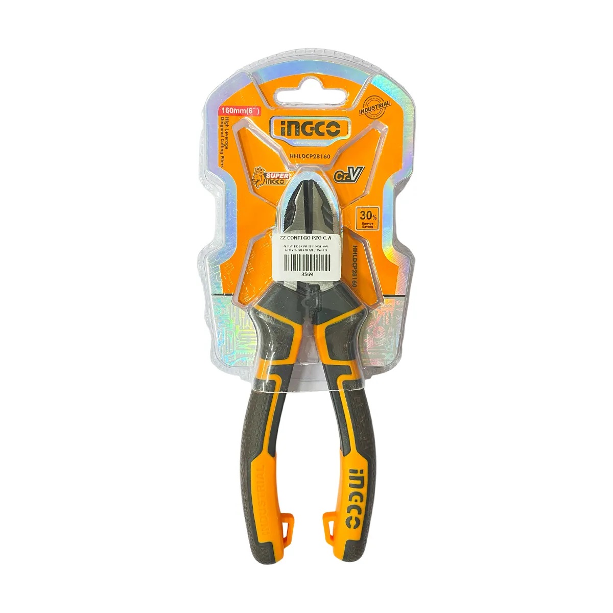 ALICATE DE CORTE DIAGONAL 6 CRV INDUSTRIAL / INGCO