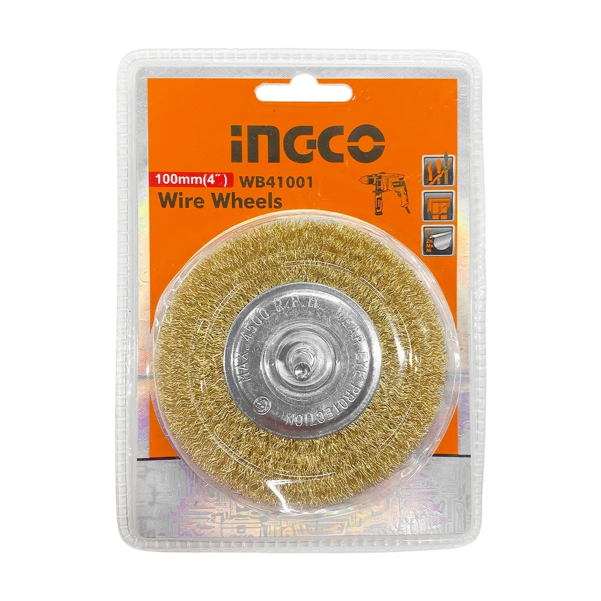 CEPILLO CIRCULAR PLANO DE ALAMBRE 4X14/ INGCO