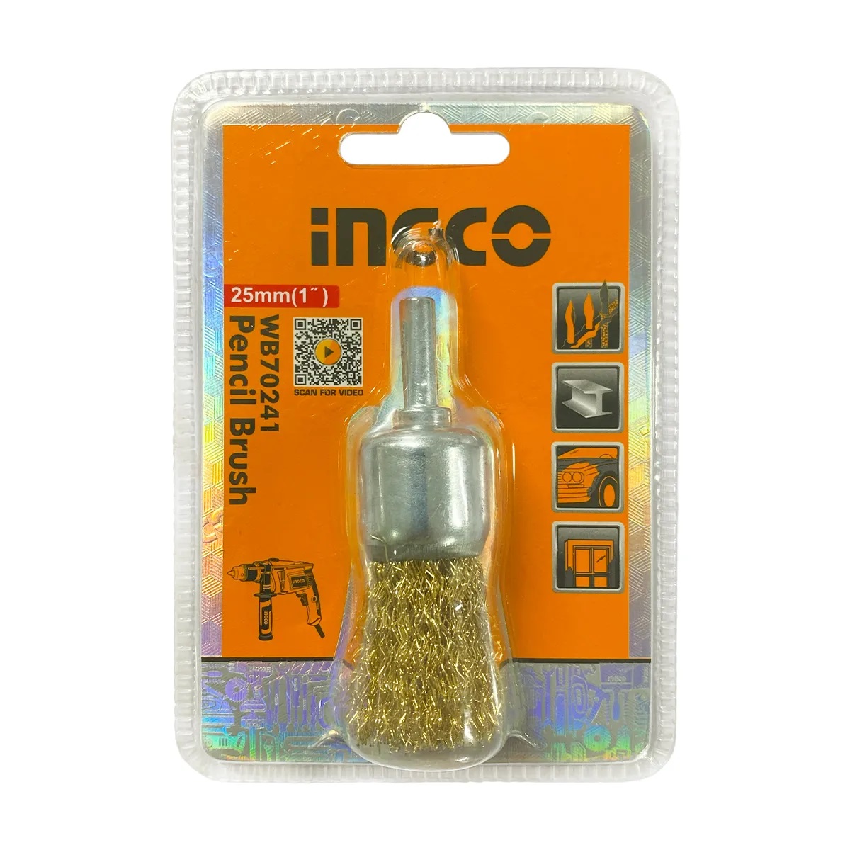 CEPILLO DE ALAMBRE  (COPA) PARA ESMERILAR 1 / INGCO