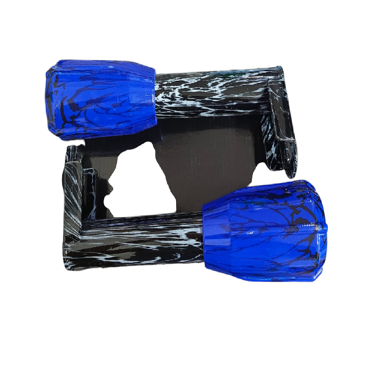 Defensa Lujo Rockstar Bicolor Azul ZZ-Motorpower