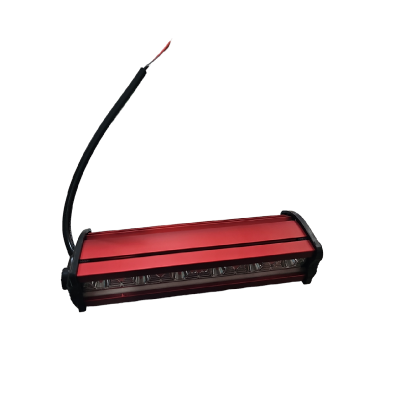 Barra 6 Led Base Aluminio Rojo Luz Blanca 17*3 Cm Lider