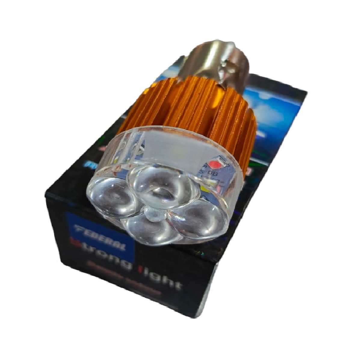 Bombillo Faro Led Con Lupa 3 Colores BA20D Federal