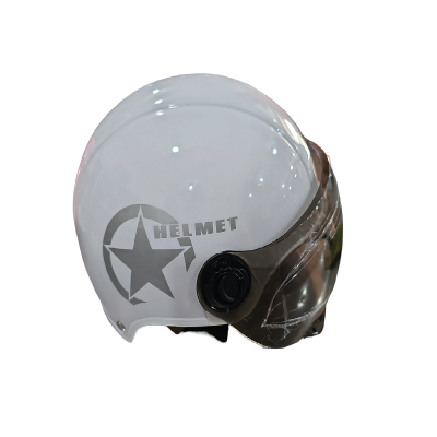 Casco Blanco Con Visera ZZ