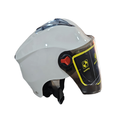 Casco Cros Blanco Con Visera Negra ZZ