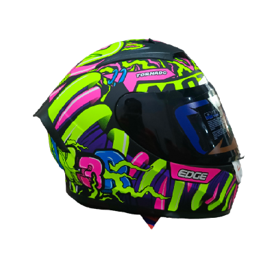 Casco Denver Moto Loco Integral Verde Neon T:M Edge EG-05.5816-L