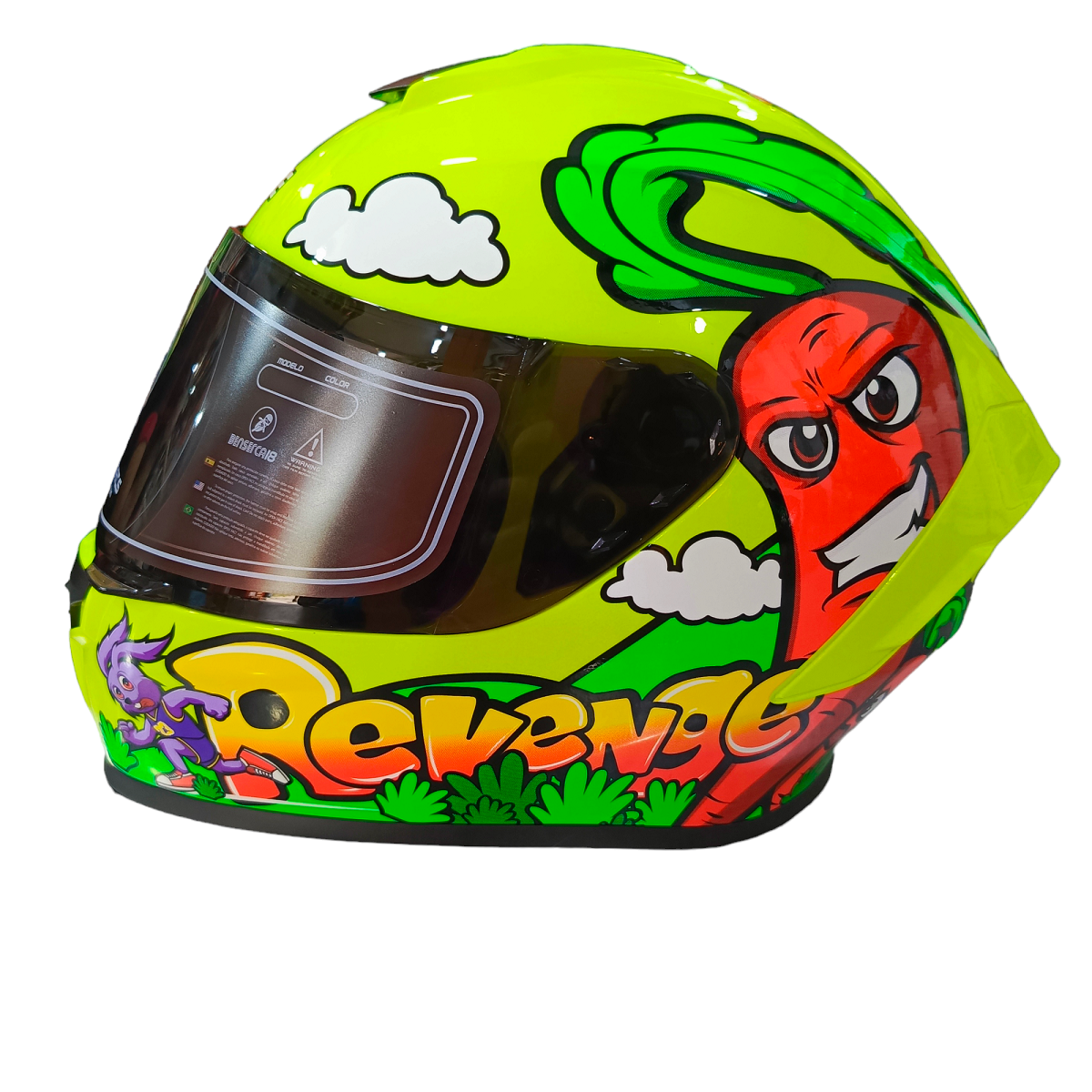 Casco Frankie Revenge, Integral Amarillo Con Diseño Brillante T:XL Edge EG-85.446-XL