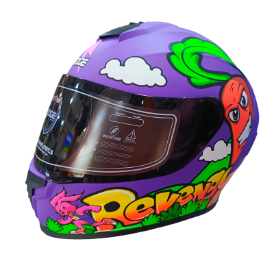 Casco Frankie Revenge Integral Morado T:L Edge EG-85.445-L