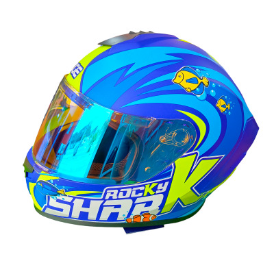 Casco Frankie Shark Integral Azul Con Mate Amarillo T:XL Edge EG-85.50.14-XL
