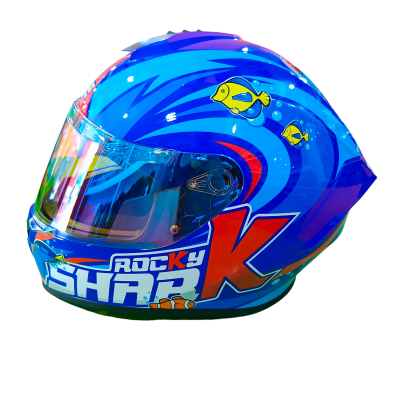 Casco Frankie Shark Integral Azul Con Rojo T:L Edge EG-85.50.02-L