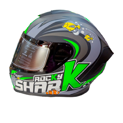 Casco Frankie Shark Integral Negro Con Mate Verde T:M Edge EG-85.50.01-M