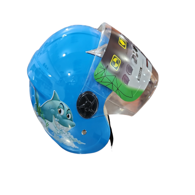 Casco Infantil Con Visera Pez Azul ZZ