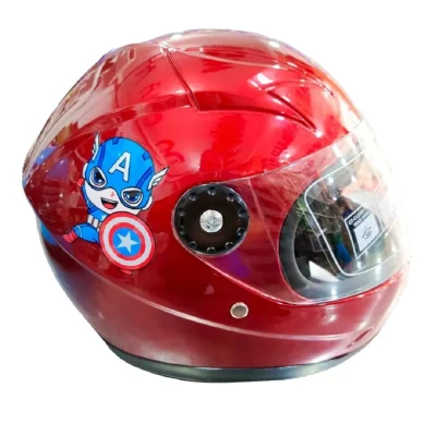 Casco Infantil Semi-Integral Con Vicera Rojo ZZ