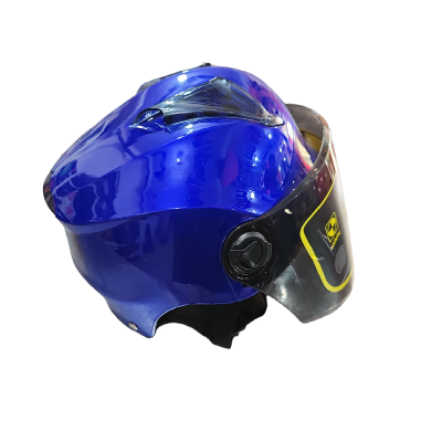 Casco Racing Con Visera Negro- Azul ZZ