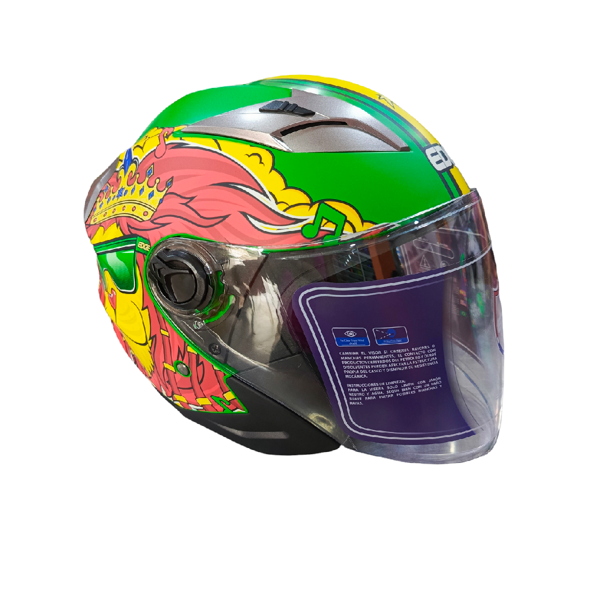 Casco Semi-Integral Doble Visor Verde Mate T:S Edge EG-34.52.01-S