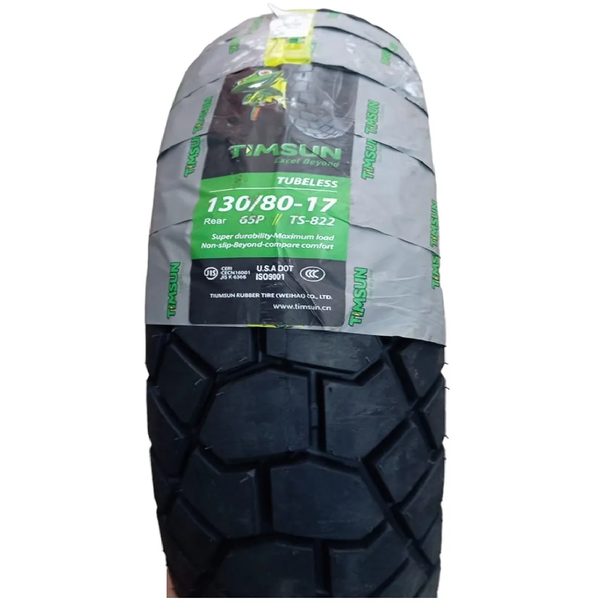Caucho 130/80-17 TS822  Doble Proposito Timsun (Sin Descuento)