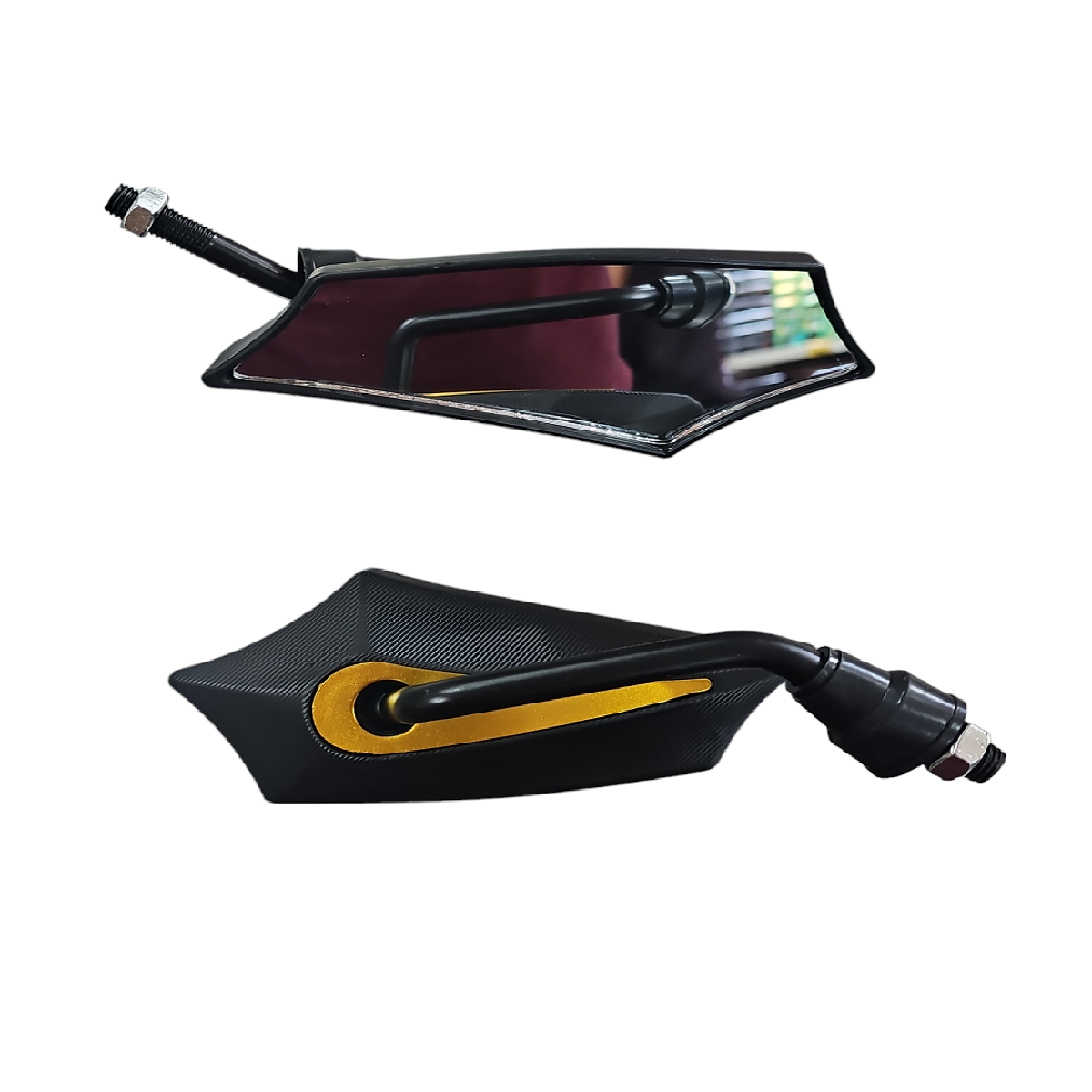 Espejos Retrovisor Universal 2507H Negro-Dorado ZZ