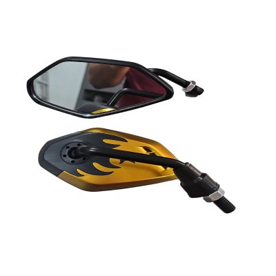 Espejos Retrovisores Universales 2509H Negro-Dorado ZZ