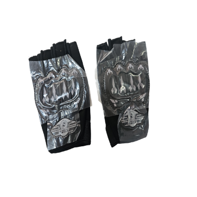 Guantes Negros C/ Gris Medio dedo ZZ