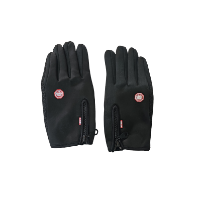 Guantes Negros Completo Con Cierre ZZ