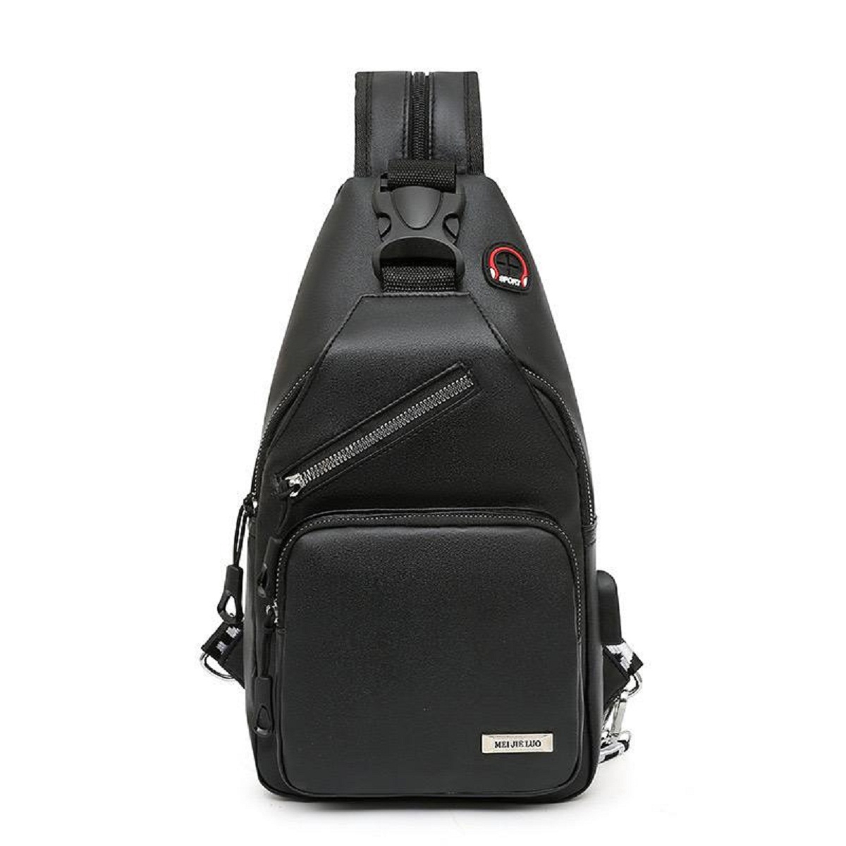 Bolso De Espalda Negro 3Puestos ZZ