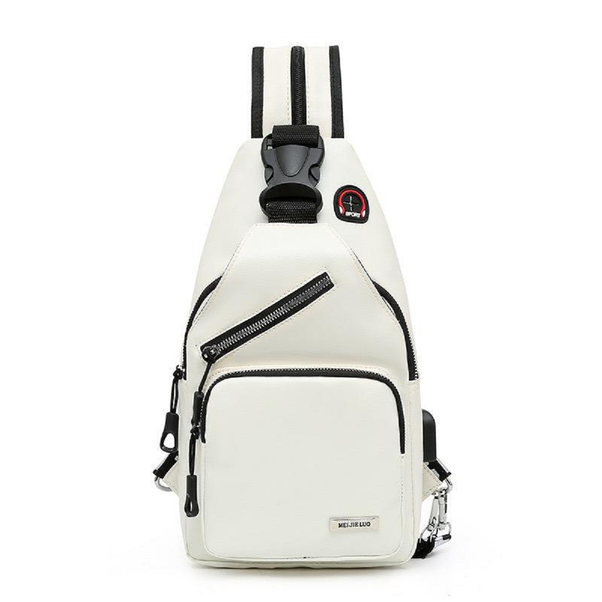 Bolso De Espalda  Blanco 3Puestos ZZ
