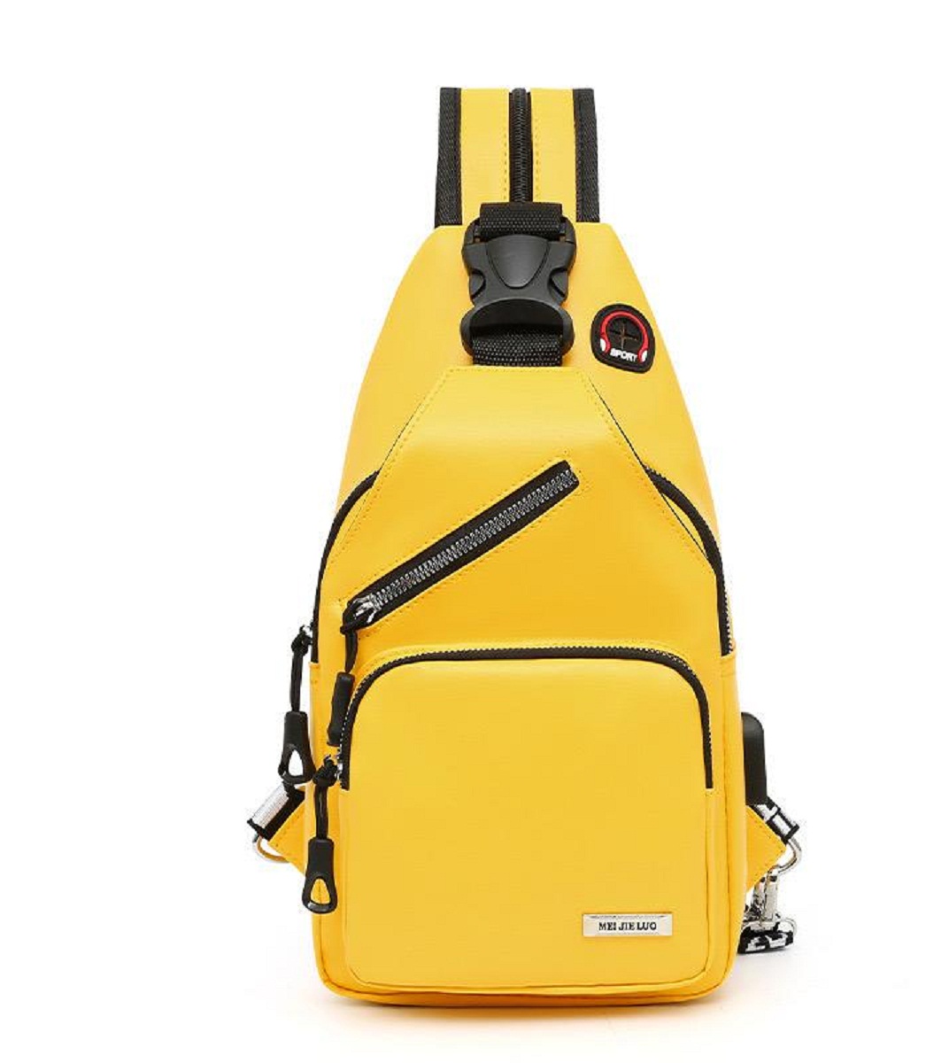 Bolso De Espalda Amarillo 3Puestos ZZ