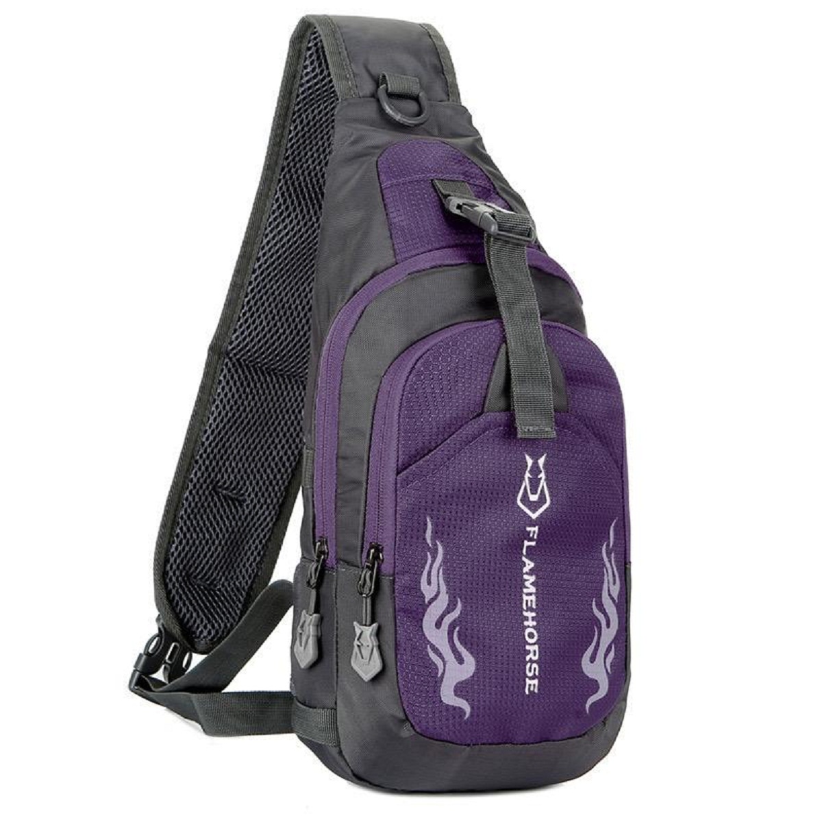 Bolso Cruzado Color: Negro-Morado ZZ