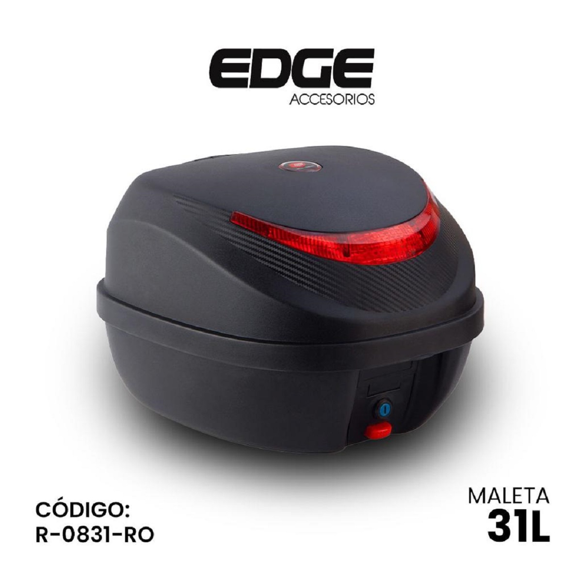 Maletera 31 Litro Negra-Rojo EDGE