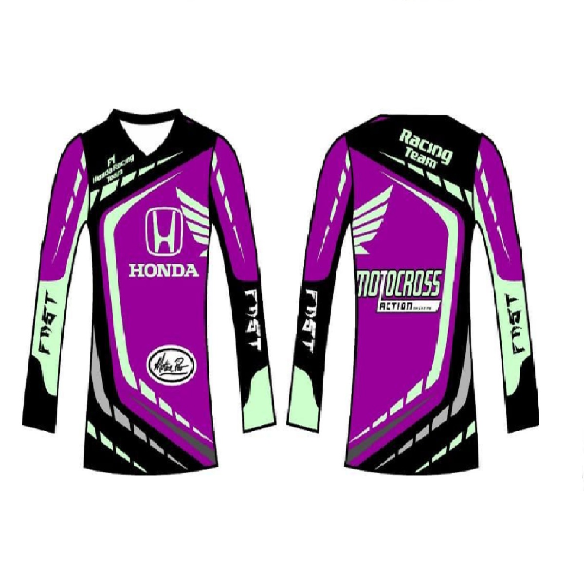 Suéter Manga Larga Morado Honda ZZ