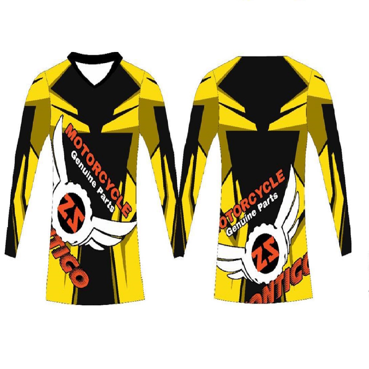 Suéter Manga Larga Negro-Amarillo ZZ