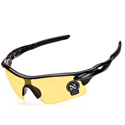 Lentes De Sol Negro Vidrio Amarillo