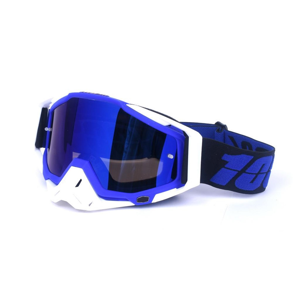 Lente Motocross Grande Ajustables Azul