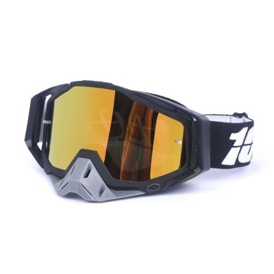 Lentes Motocross Grande Ajustables Negro/Gris