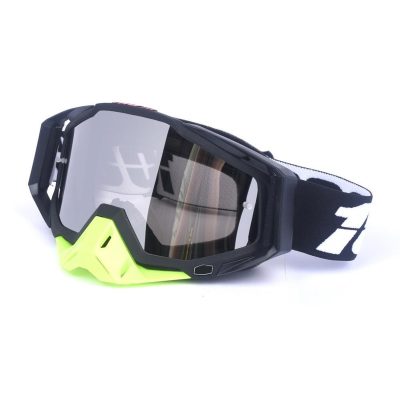 Lentes Motocross Grande Ajustables Negro/Verde