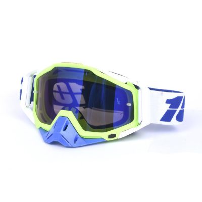 Lentes Motocross Grande Ajustables Verde/Azul/Blanco