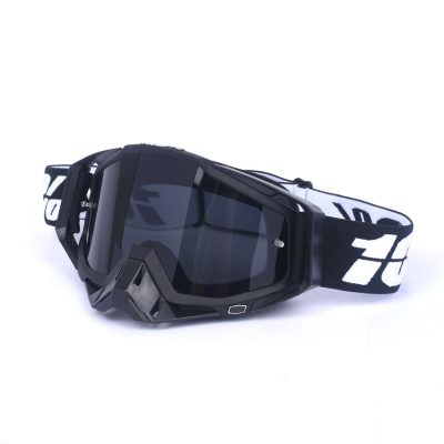 Lentes Motocross Grande Ajustables Negro/Blanco