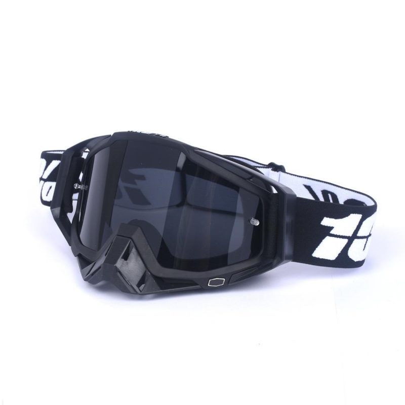 Lentes Motocross Grande Ajustables Negro/Blanco