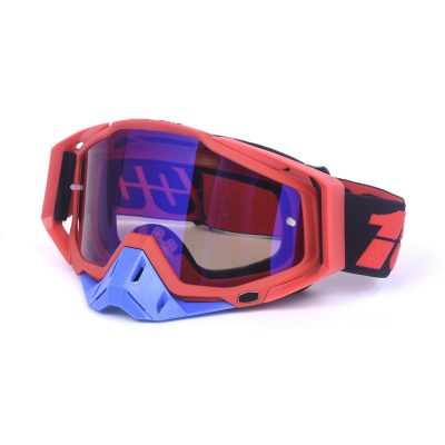 Lentes Motocross Grande Ajustables Rojo/Azul