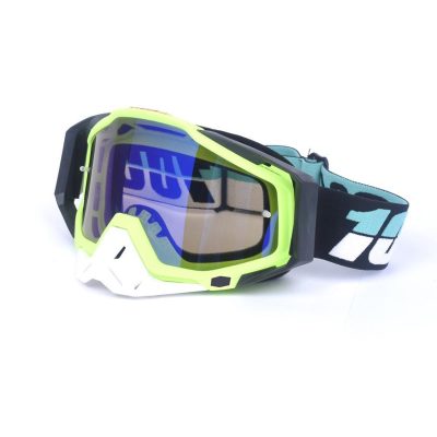 Lentes Motocross Grande Ajustables Blanco/Negro/Verde