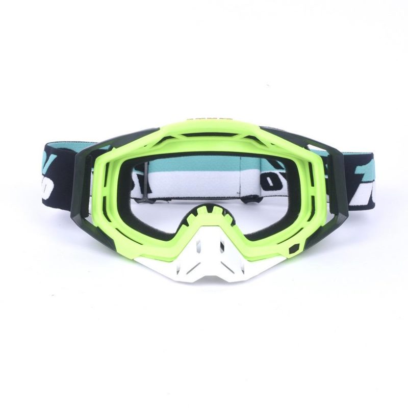 Lentes Motocross Grande Ajustables Verde-Negro