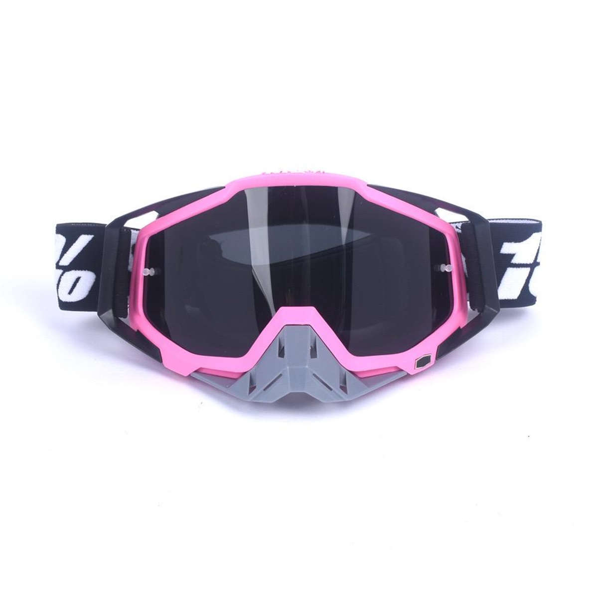 Lentes Motocross Grande Ajustables Rosado/Negro
