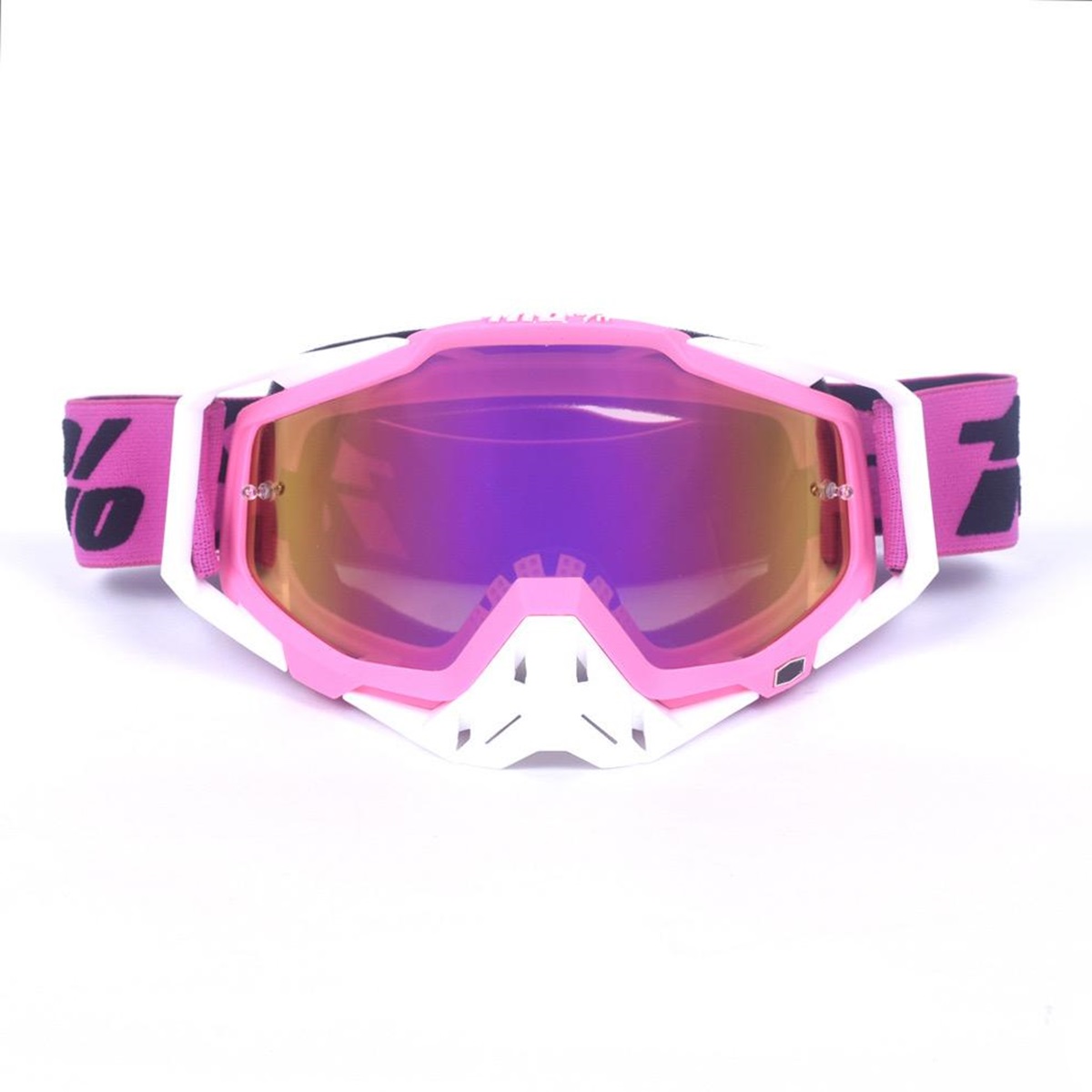 Lentes Motocross Grande Ajustables Color Rosado