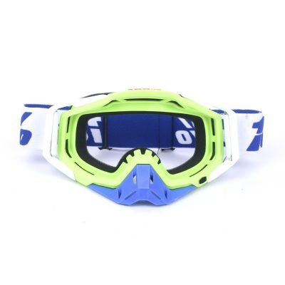 Lentes Motocross Grande Ajustables Azul/Blanco