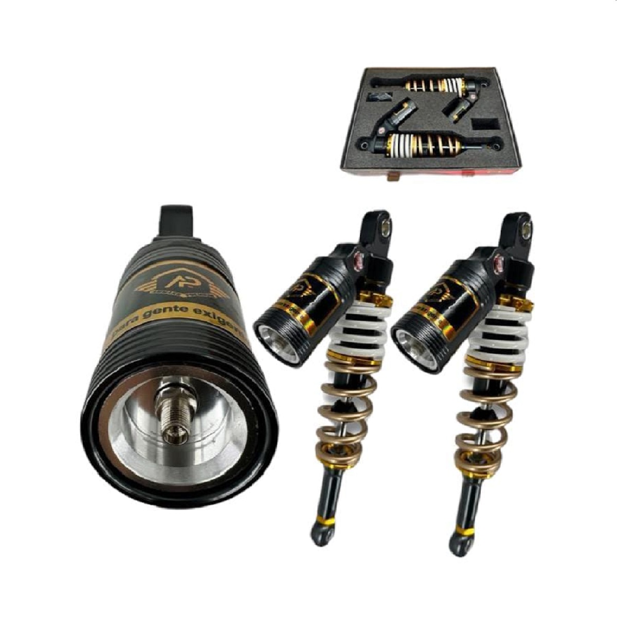 Amortiguador Aire Nitro Dorado Con Blanco Ammark