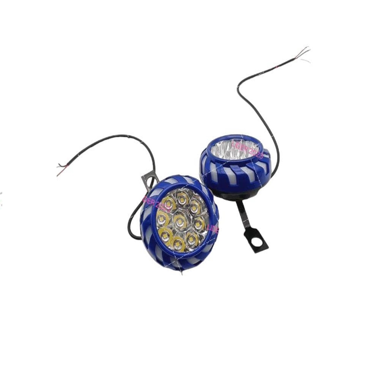 LED Redondo Azul Por Par ZZ