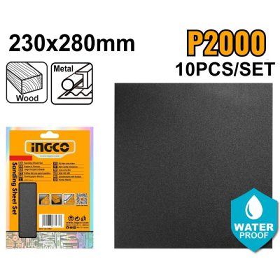 Papel De Lija Impermeable 230X280G P2000 INGCO