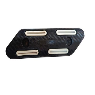 Protector Tubo Escape Plastico Negro Con blanco ZZ